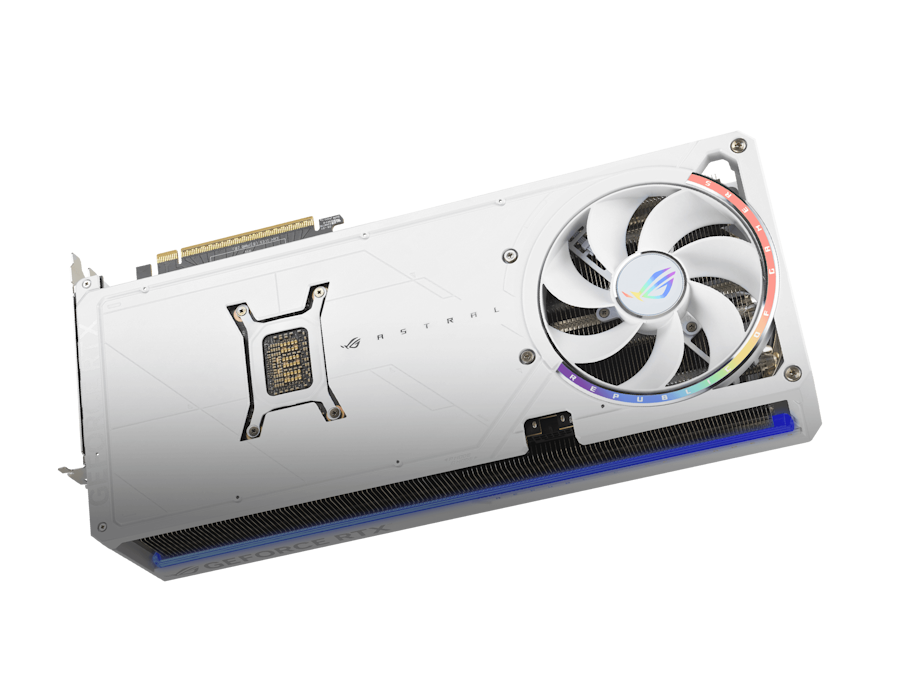 ROG Astral rear view with a galaxy background