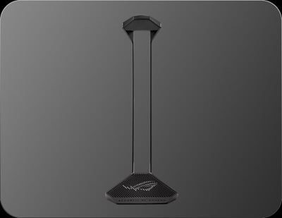 Front view of the ROG Throne II Core Gaming Headset with a grey background.