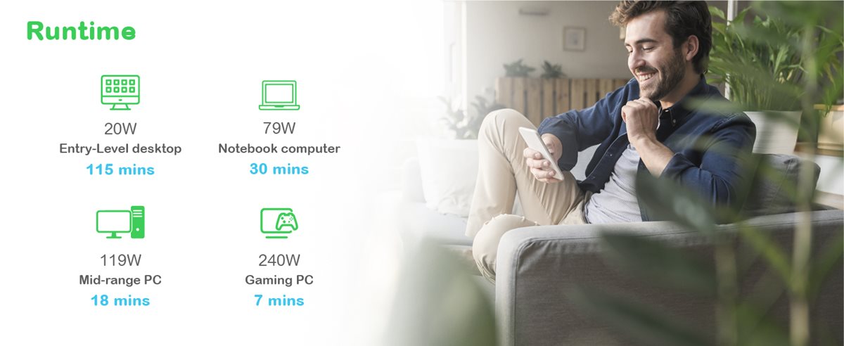 Man using smartphone and smiling