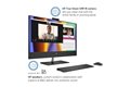 slide 3 of 9, zoom in, hp pavilion 31.5 inch all-in-one desktop shows a 2-way video call.