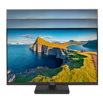 ASUS BE249CGN monitor has a height adjustment range of 0–150 mm