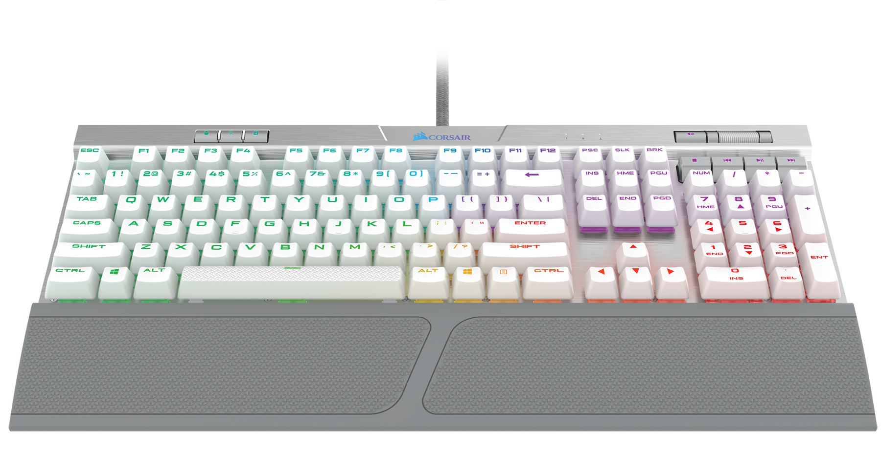 Corsair K70 RGB MK.2 SE Cherry MX Speed Mechanical Gaming Keyboard with RGB  LED Backlit and White PBT Keycaps - CH-9109114-NA