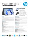HP Spectre x360 16 inch 2-in-1 Laptop PC 16-aa0010ca datasheet