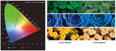 Dual Color Wheels Produce 92% Rec.709 Color Coverage for Optimal Color Performance
