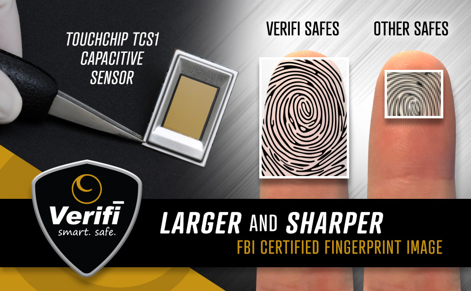 Verifi Smart Safe S6000 Biometric Safe with FBI Tested and Certified Fingerprint Sensor