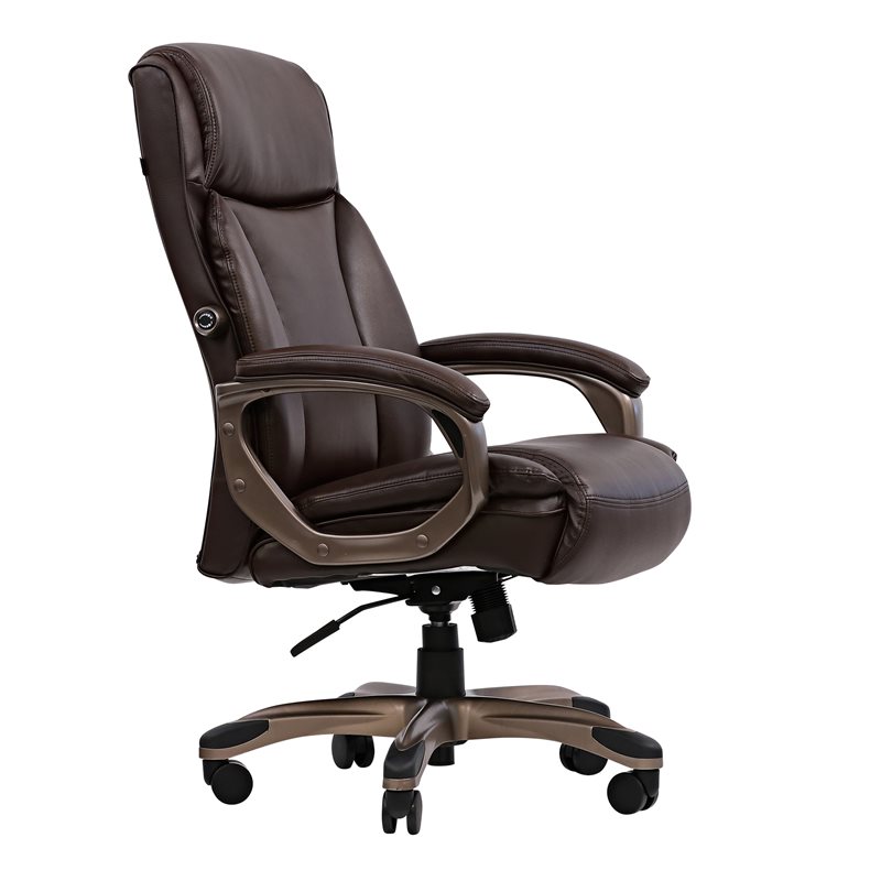 Alera Executive High-Back Leather Office Chair with Coil Spring