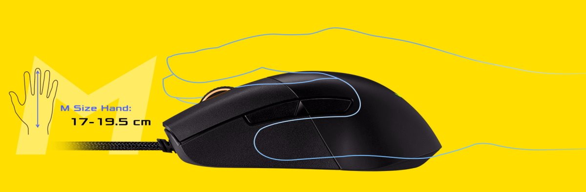 Mouse Gaming ASUS ROG Keris - Ultra Leggero (62g), Sensore 16000 Dpi, Switch Push-fit, Cavo Paracord, Per FPS