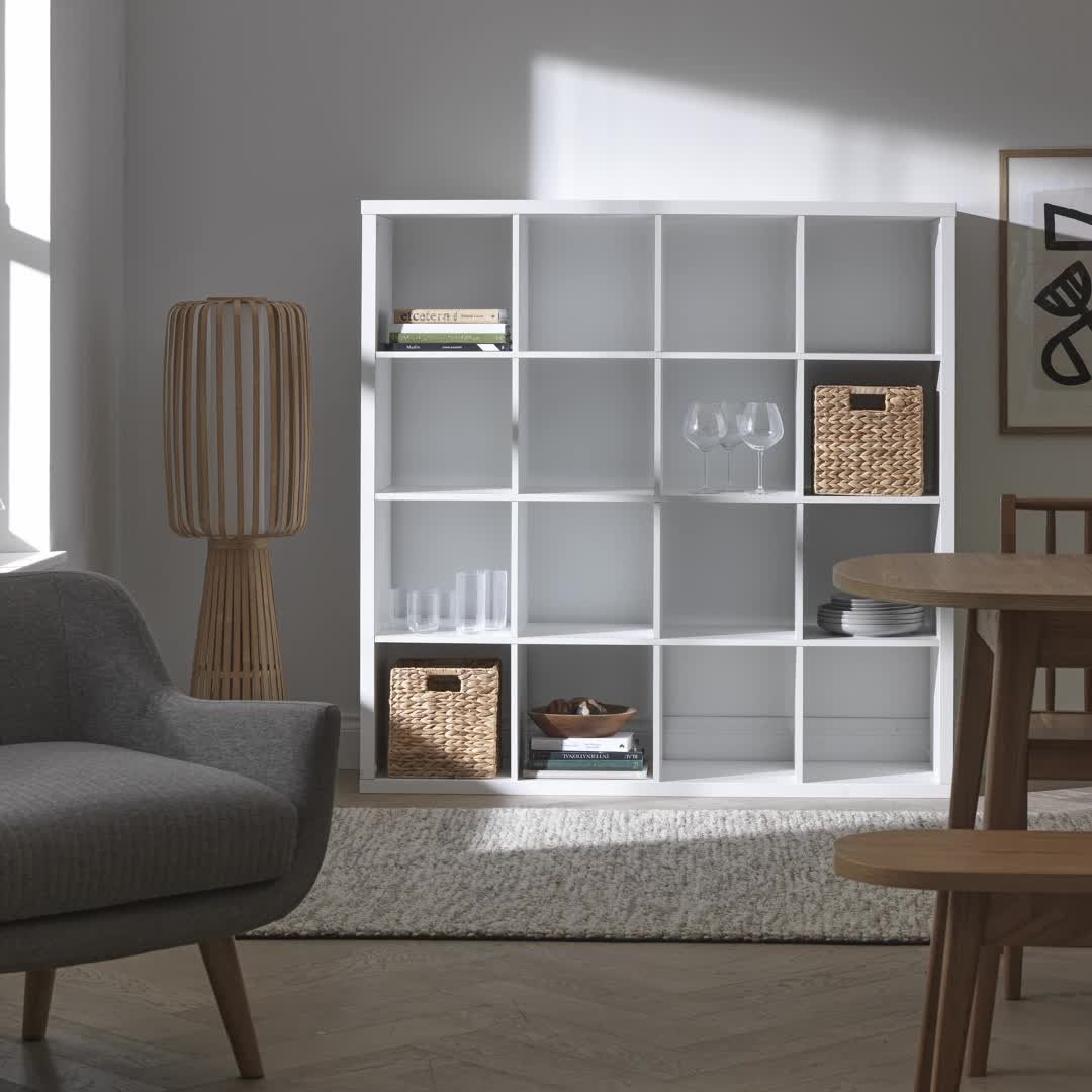 Buy Habitat Set of 4 Woven Linen Squares Boxes - Grey, Cube storage boxes