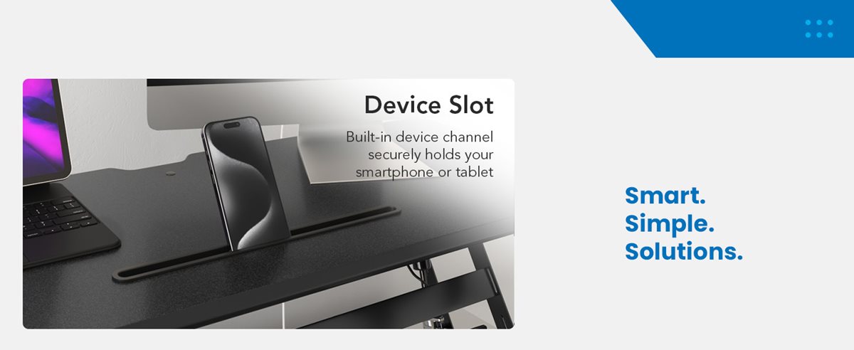 SIT-TO-STAND DESK CONVERTER FOR SITTING OR STANDING AT WORK