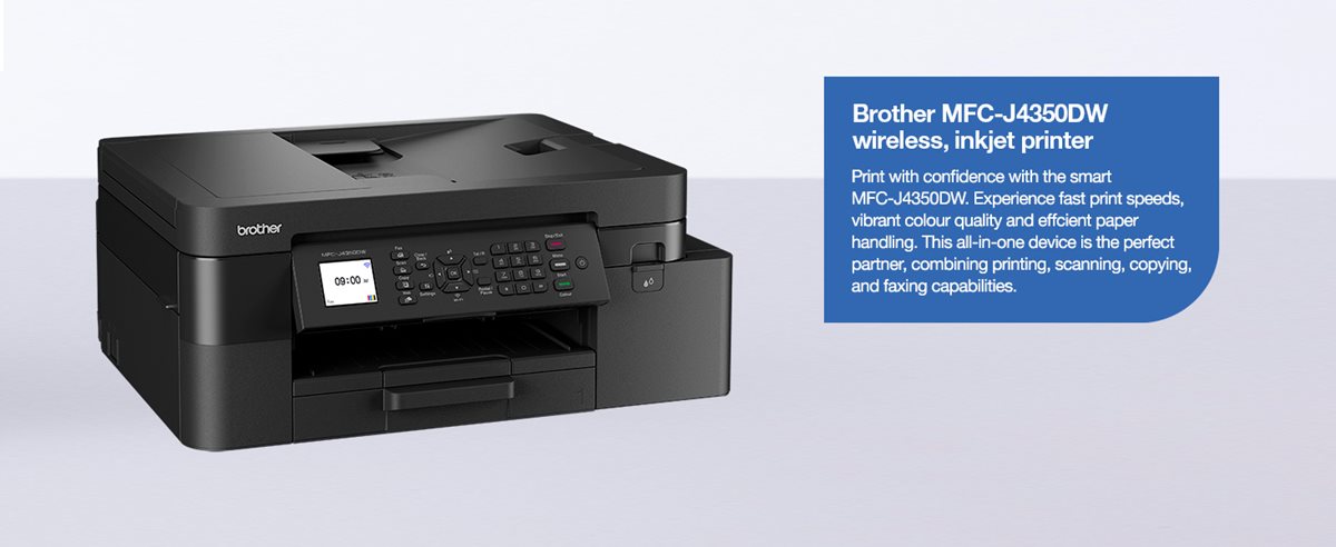 Brother MFC-J4350DW wireless, inkjet printer header