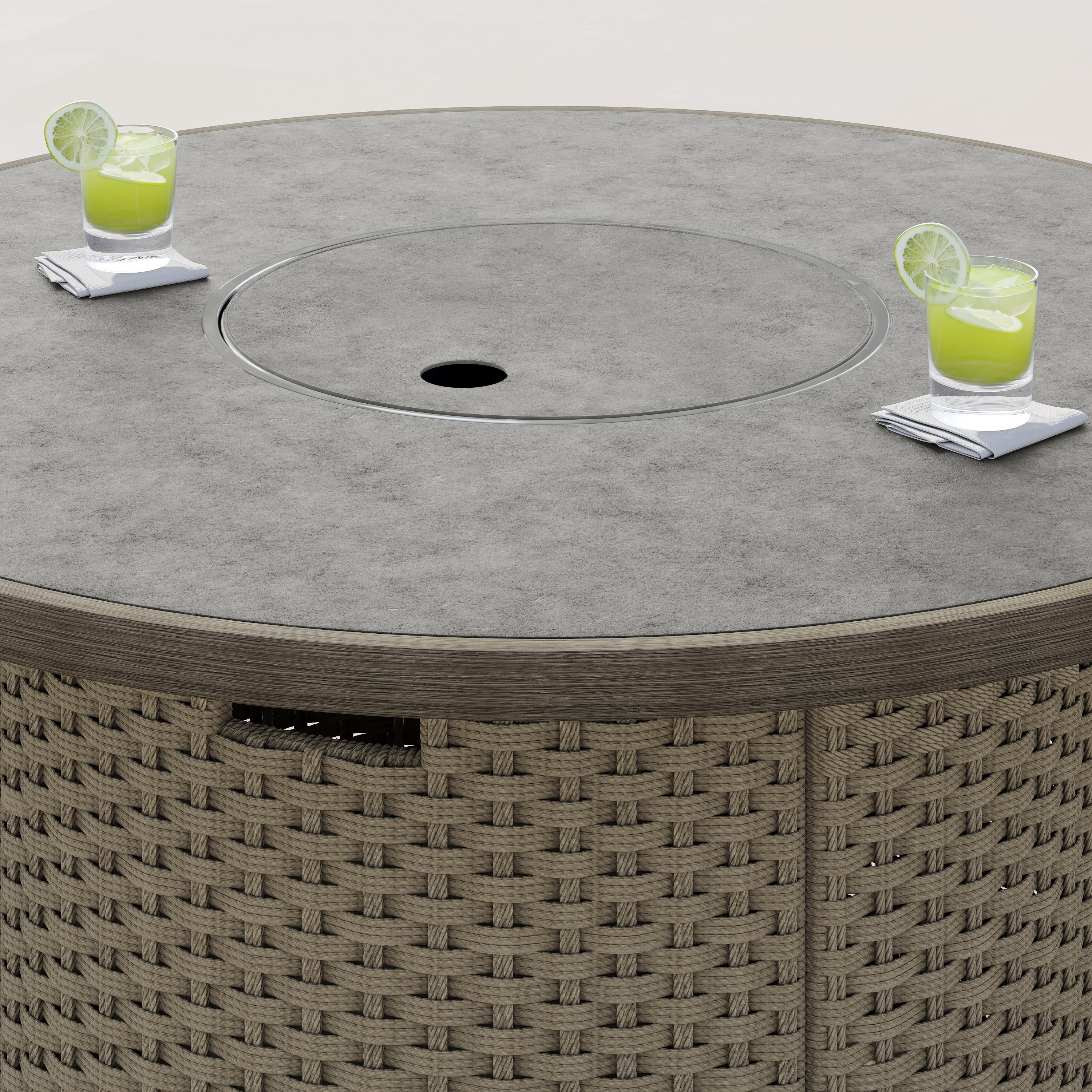 Niko Heritage 5-piece Patio Conversation Set with Fire Table | Costco