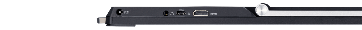 I/O ports with one USB-C with 60-watt power delivery, and HDMI® and an earphone jack