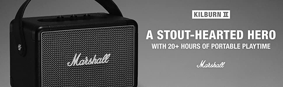 Marshall Kilburn II Portable Bluetooth Speaker - Black - 1002634