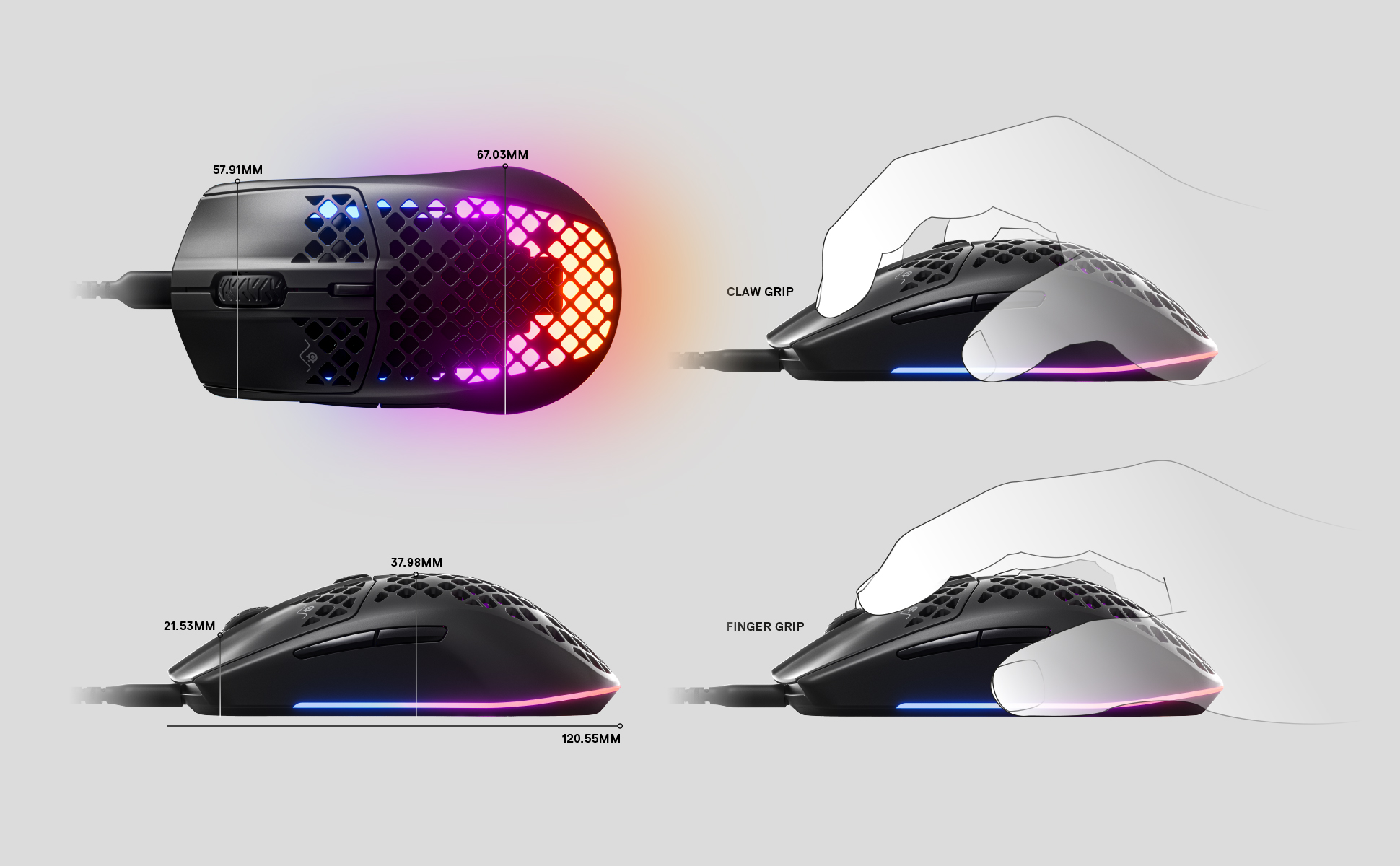 Aerox onyx 2022 SteelSeries matte mouse black USB - 62611 - - Edition - 3
