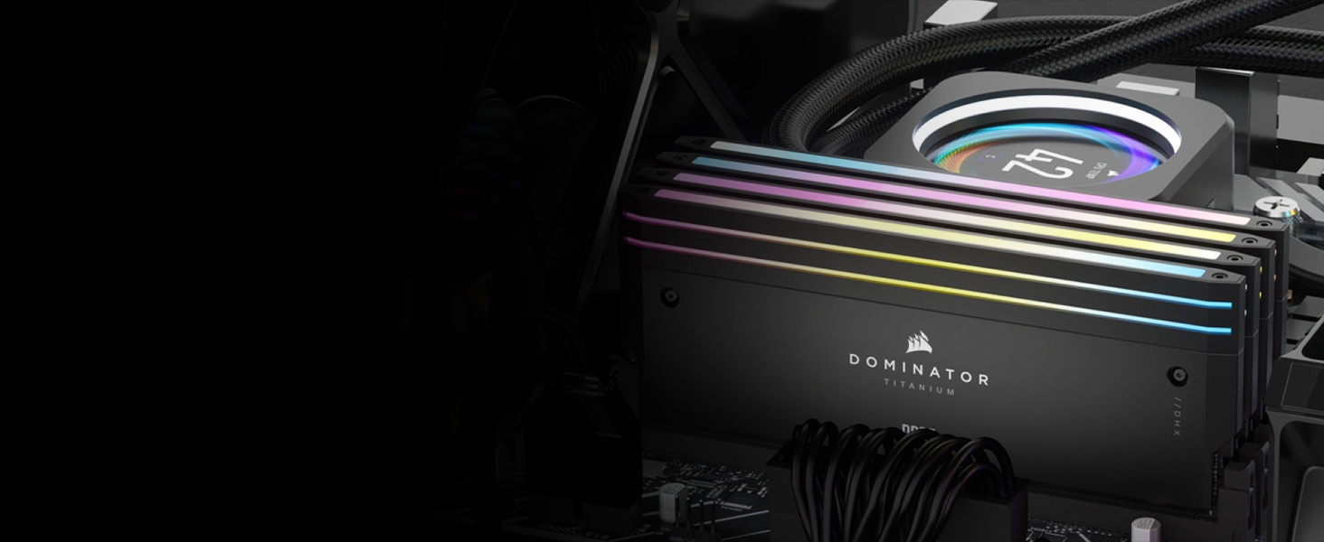 thumbnail image 2 of CORSAIR Dominator Titanium RGB DDR5 RAM 96GB (2x48GB) 6000MHz CL30 36 36 76 1.40V AMD Expo Intel XMP 3.0 Desktop Computer Memory – White (CMP96GX5M2B6000Z30W) At 2 of 12