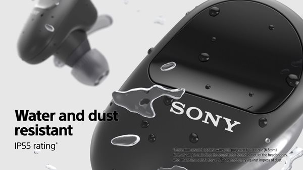 thumbnail video image 2 of Sony WFSP800N Truly Wireless Earbud Headphones with Noise Cancelling, 2 of 16