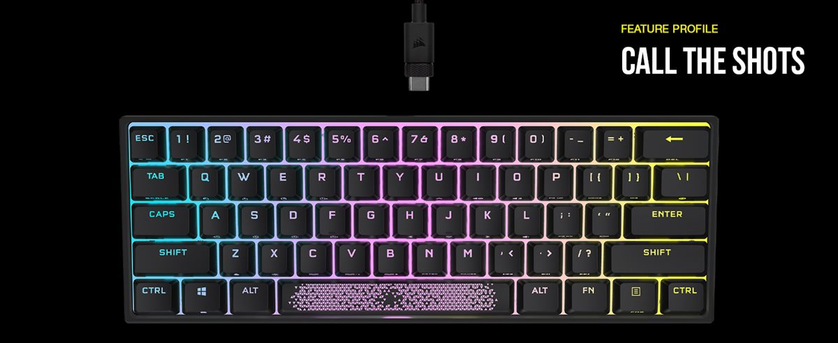 Corsair lance le K65 RGB Mini, son premier clavier 60% 