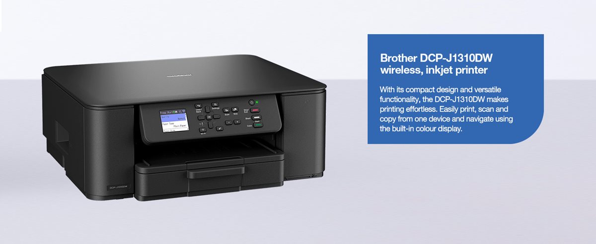 Brother DCP-J1310DW wireless, inkjet printer header