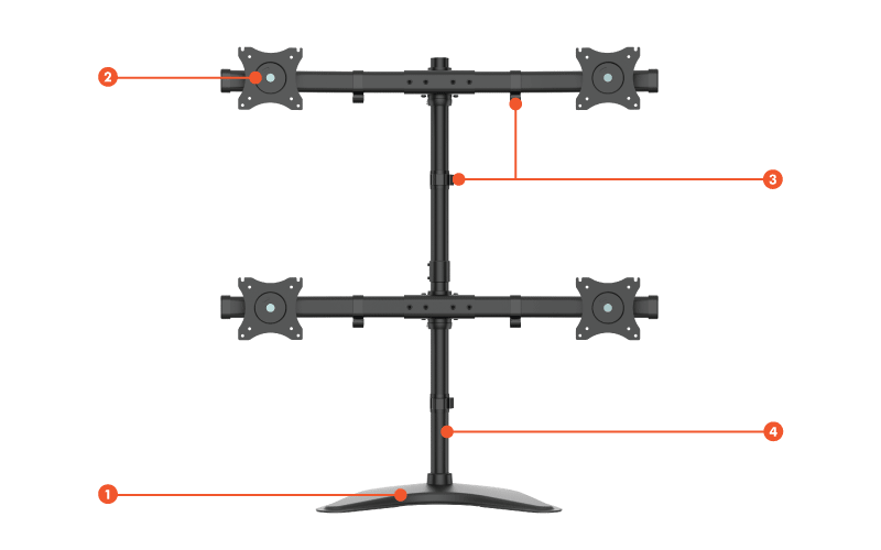 Tripp Lite Quad Desktop Monitor Stand for 13