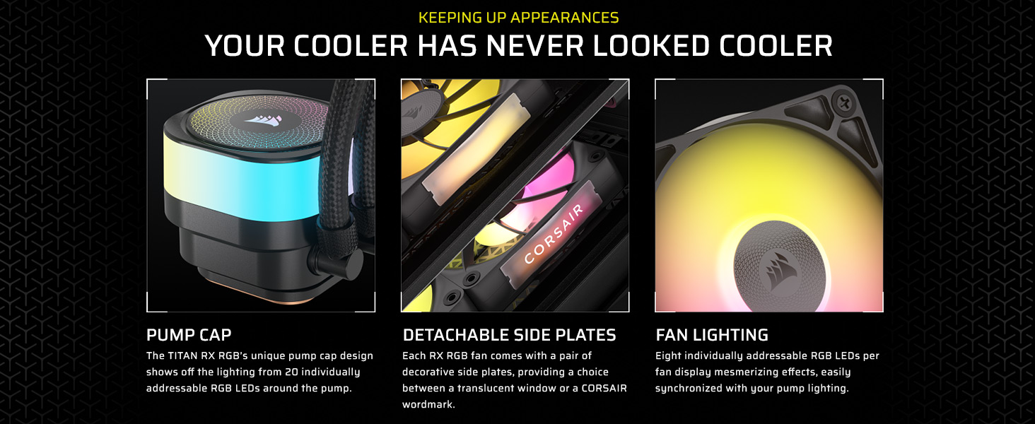 CORSAIR iCUE LINK TITAN 360 RX RGB Liquid CPU Cooler - RX120 RGB