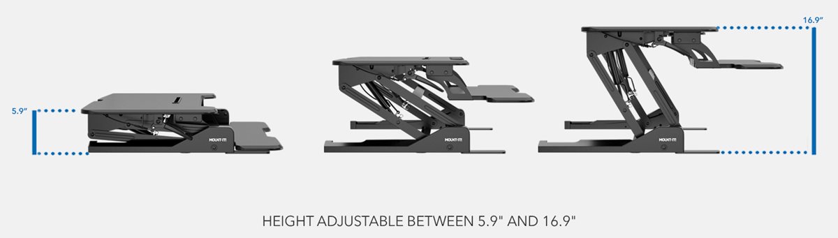 SIT-TO-STAND DESK CONVERTER FOR SITTING OR STANDING AT WORK