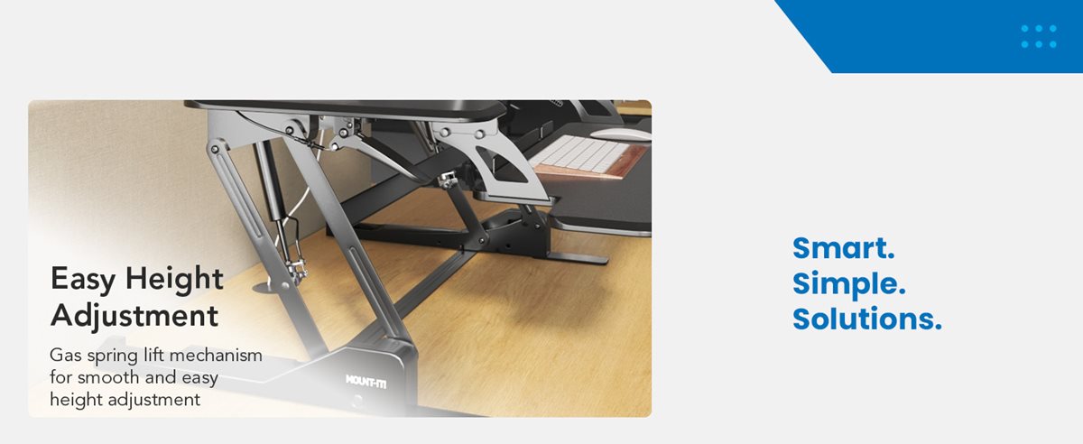 SIT-TO-STAND DESK CONVERTER FOR SITTING OR STANDING AT WORK