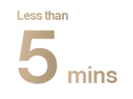 less than 5 mins faster installation
