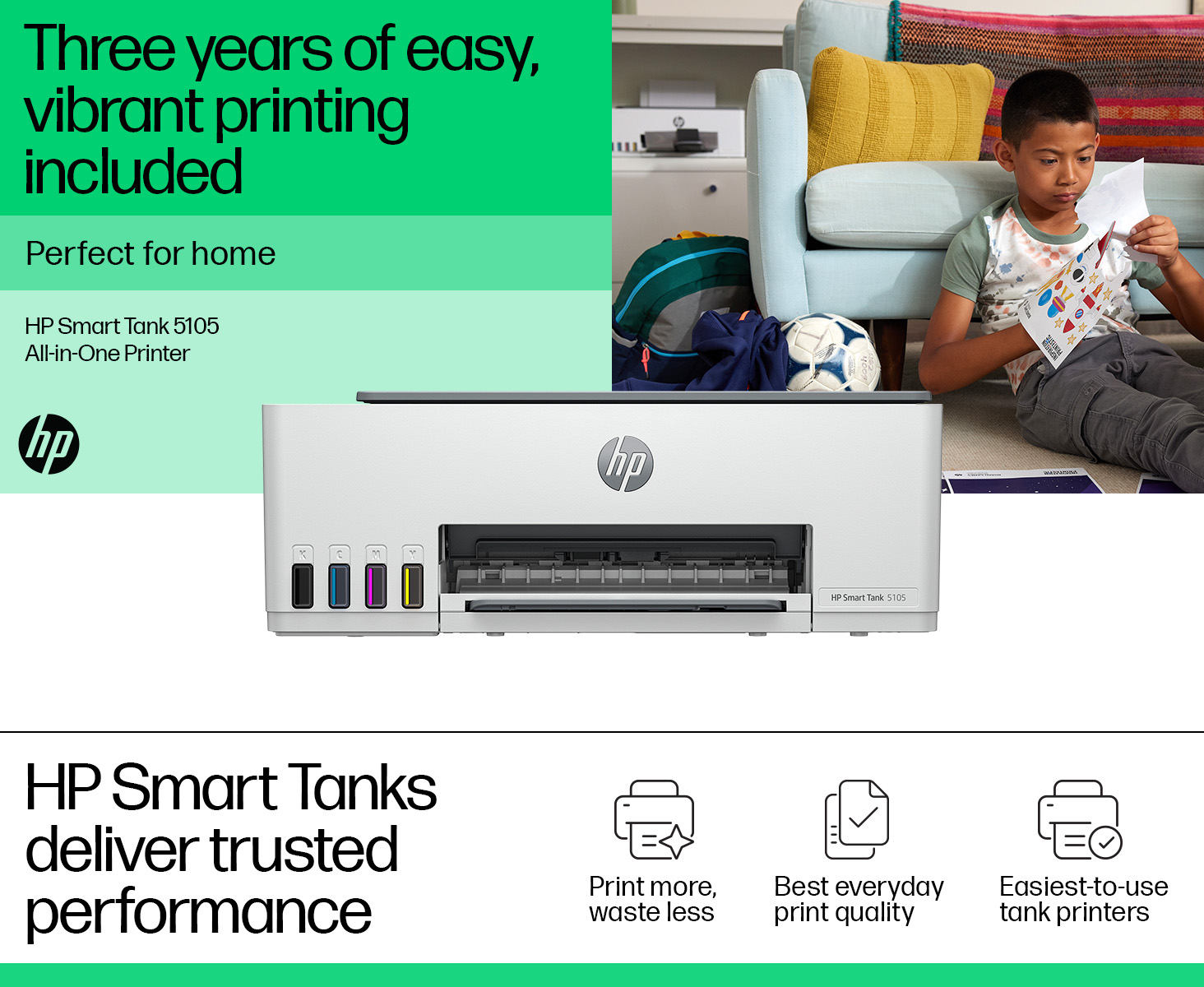 HP Smart Tank 5105 A4 Colour Multifunction Inkjet Printer Printer Base