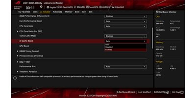ASUS AI CACHE BOOST