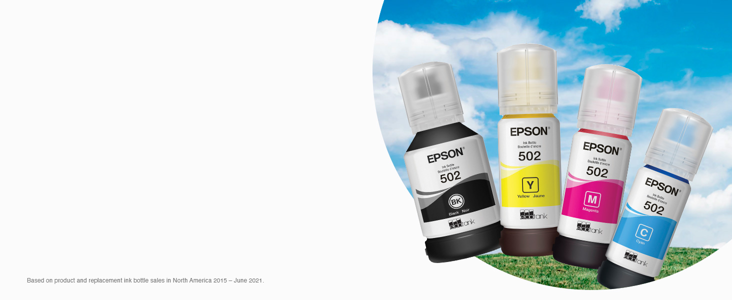 Original Epson 102 CMYK Ink Bottles for EcoTank ET-2850 ET-2856 ET