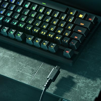 Razer Huntsman V2 TKL Wired Optical Purple Clicky Switch Gaming