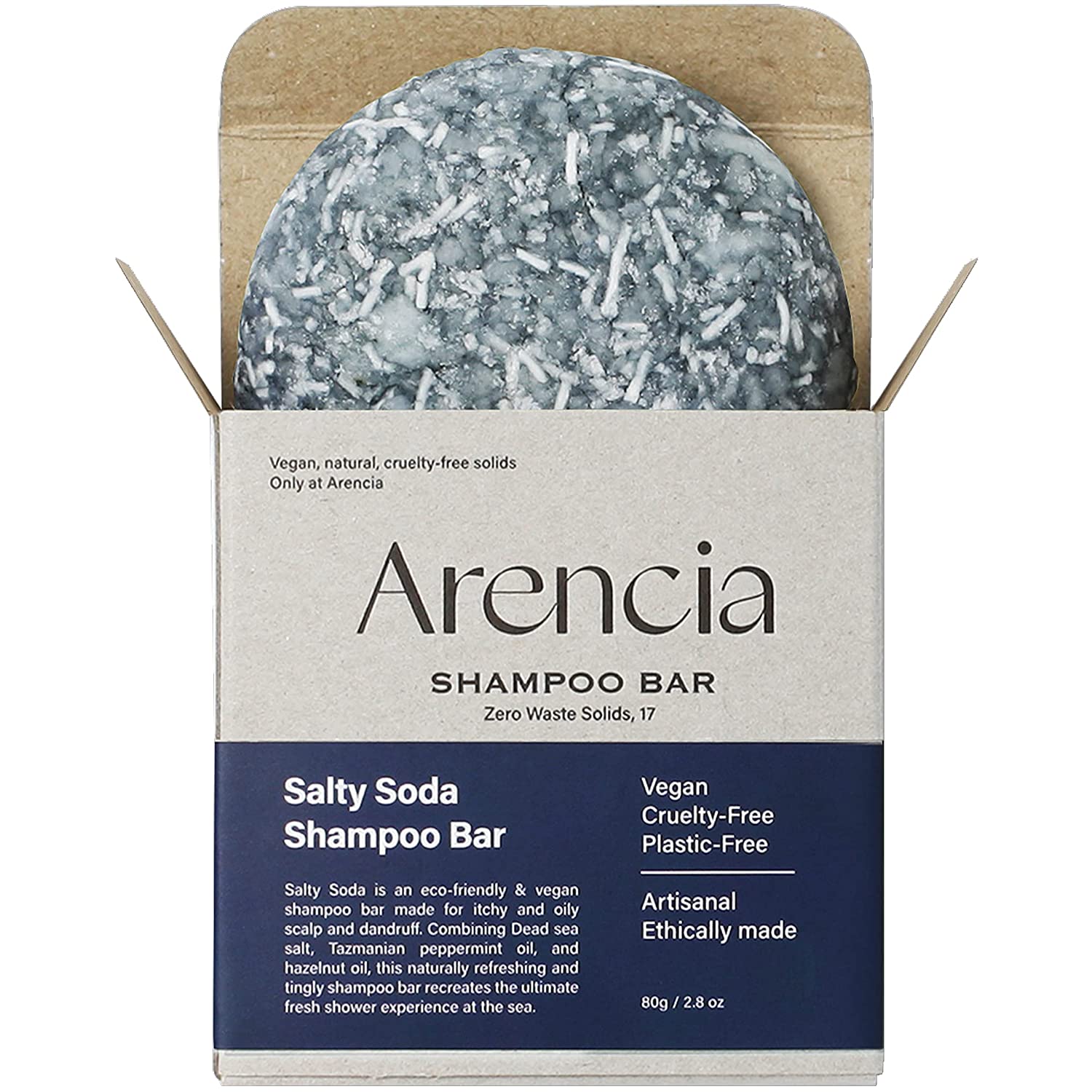 Shower Candy Natural Shampoo Bar for Normal Hair | Scent: Fresh Sea Mist |  Travel shampoo