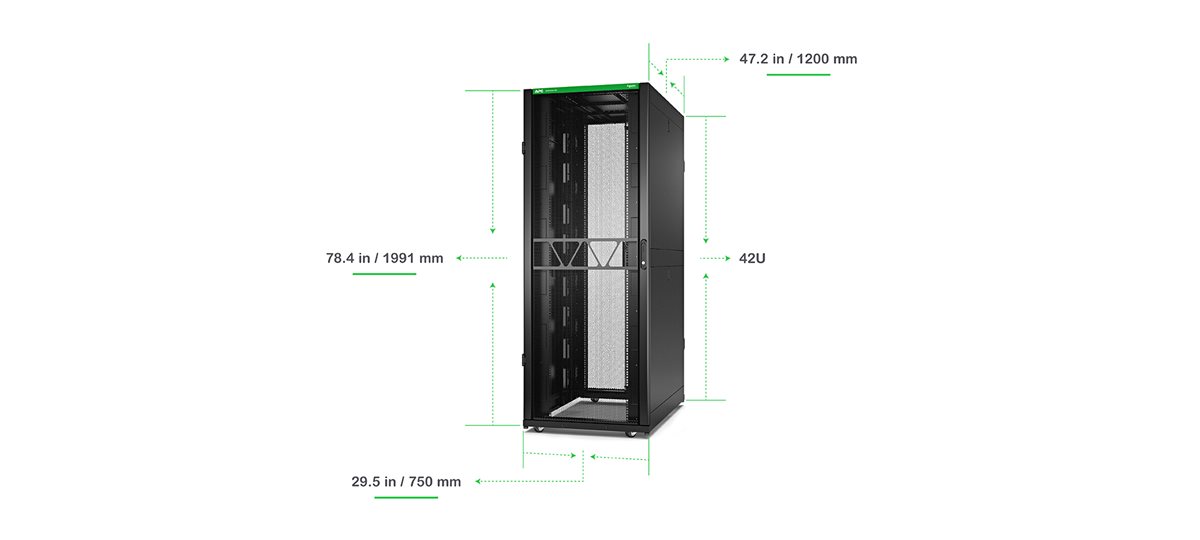 APC NetShelter SX Enclosure - rack - 42U