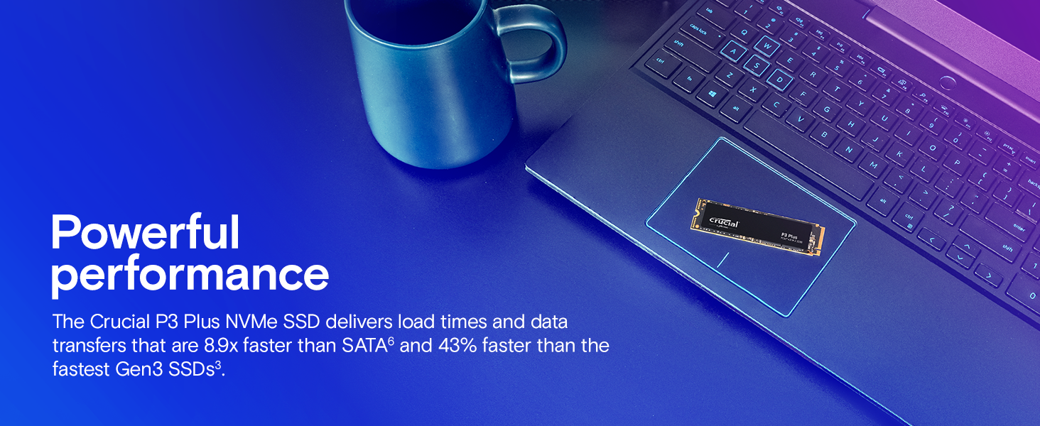 Micron, SSD, P3 Plus 1000GB, 3D NAND NVMe PCIe Gen4 x4 - Walmart.com