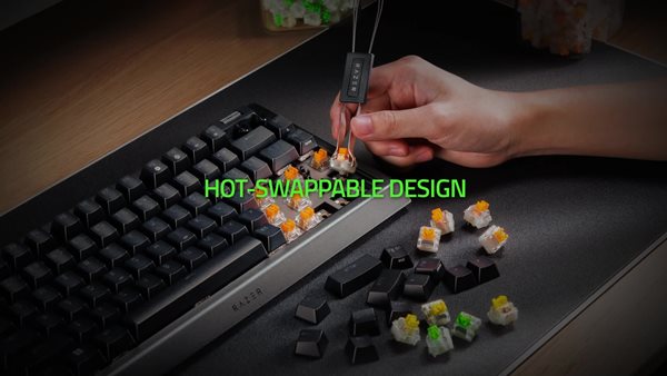 thumbnail video image 2 of Razer BlackWidow V4 75% Hot-Swappable Mechanical Gaming Keyboard, RGB Chroma, Black, 2 of 14