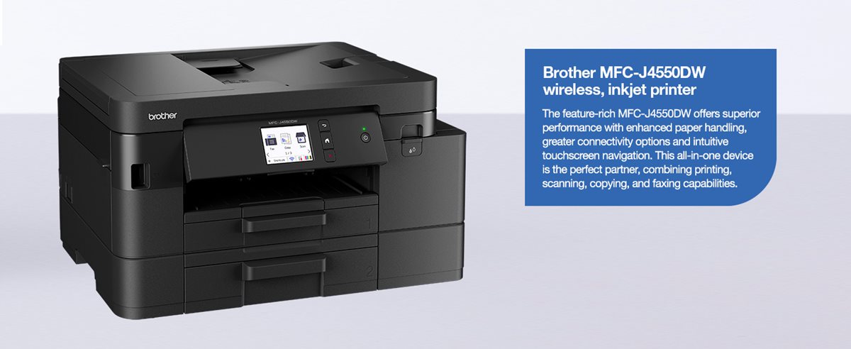 Brother MFC-J4550DW wireless, inkjet printer header