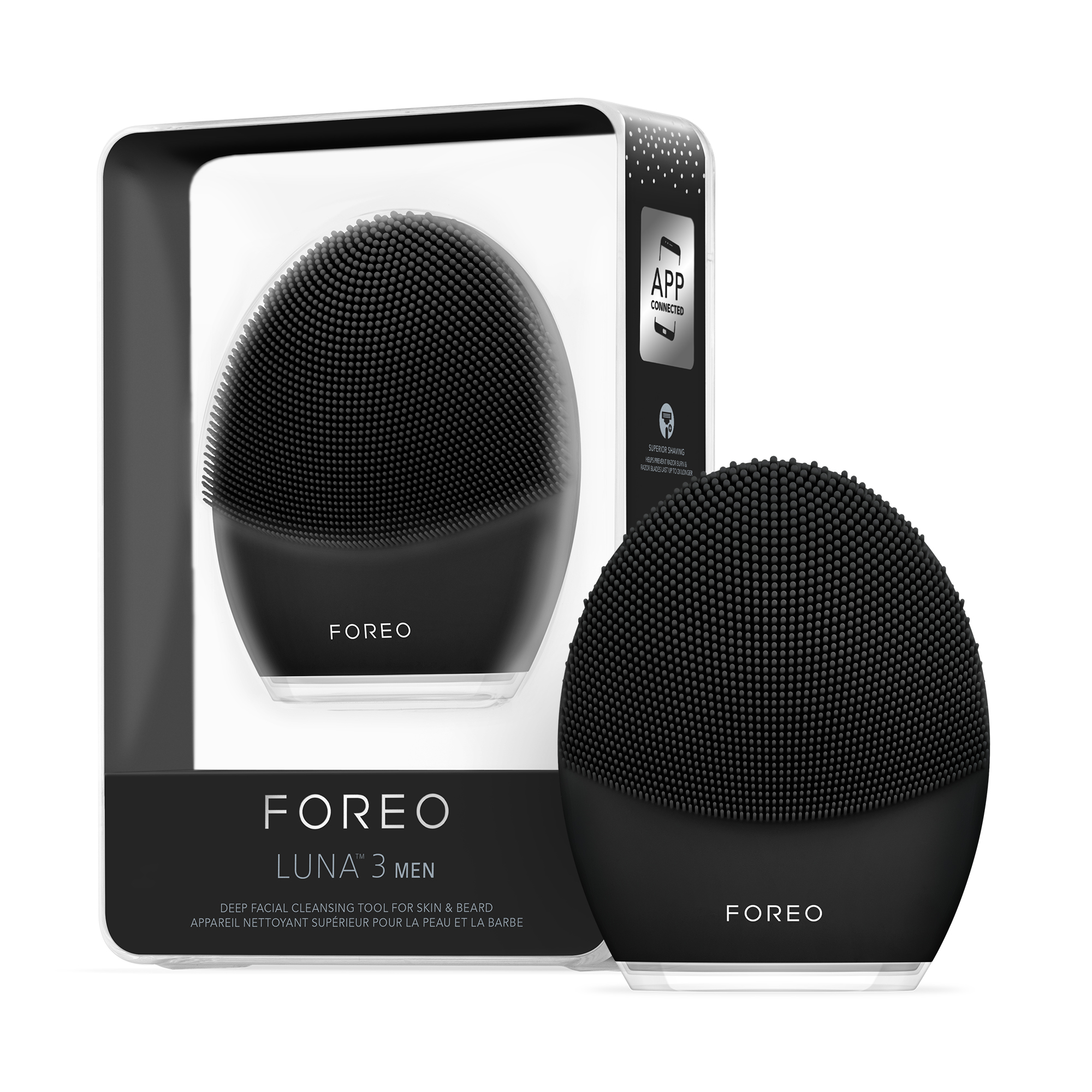 FOREO LUNA 3 MEN, Facial Cleansing & Firming Massage Brush for