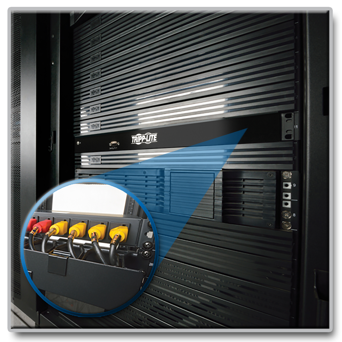 Tripp Lite PDU Monitored 208V-240V 20A C13 8 Outlet L6-20P Horizontal ...