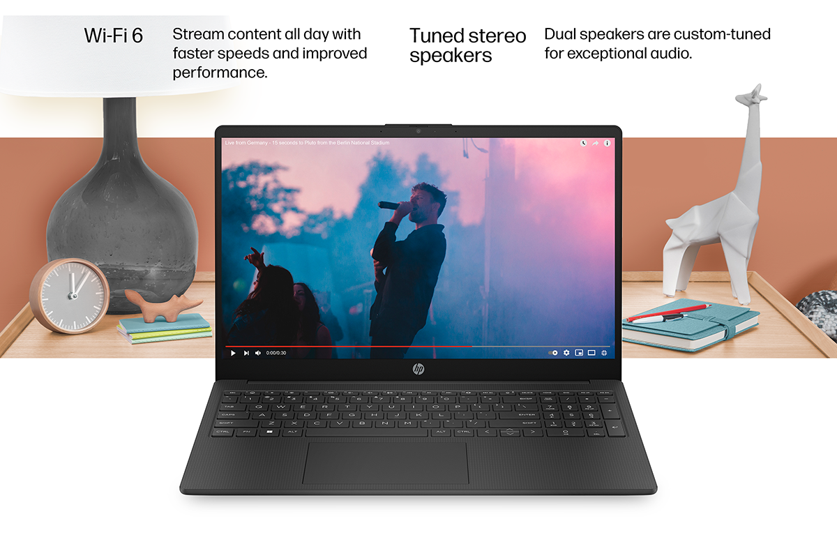 HP 15.6 inch HD Windows Laptop Intel Processor N200 4GB RAM