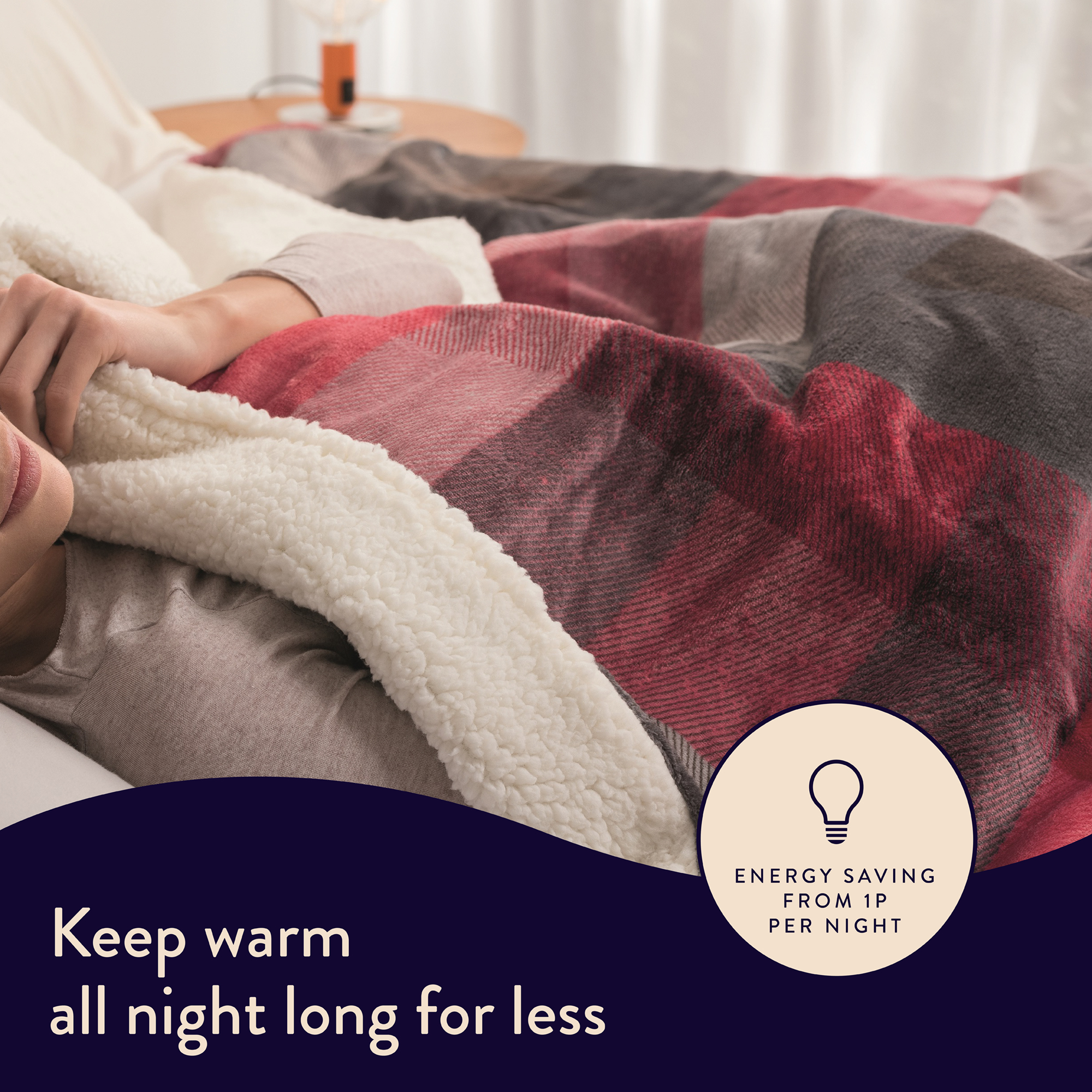 Buy Dreamland Sherpa Tartan Reversible Overblanket | Electric blankets |  Habitat