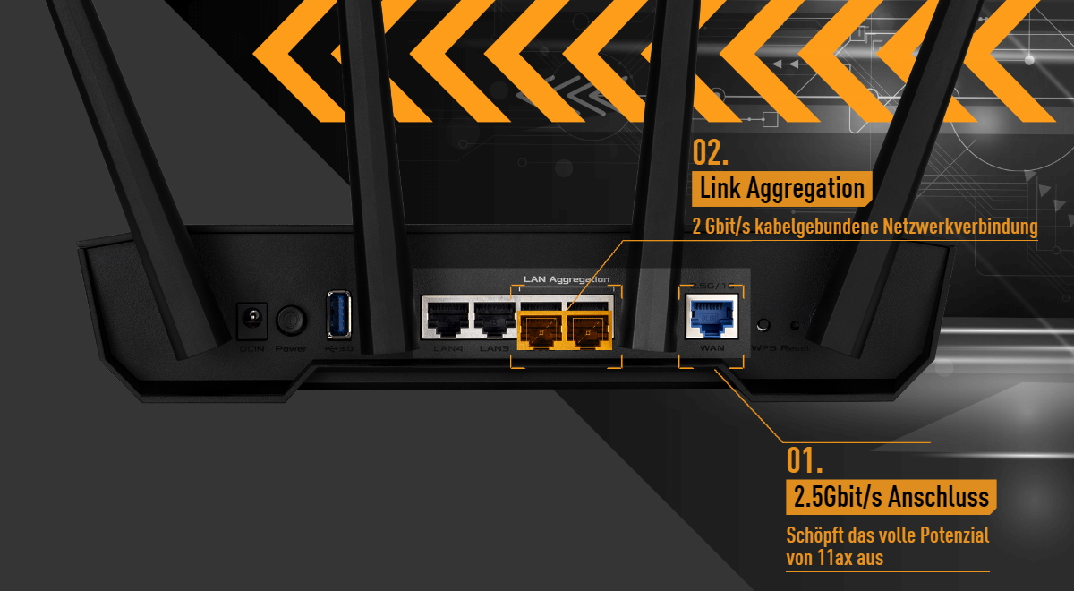 ASUS TUFAX3000 V2 AiMesh Dual Band WLAN Gaming Router