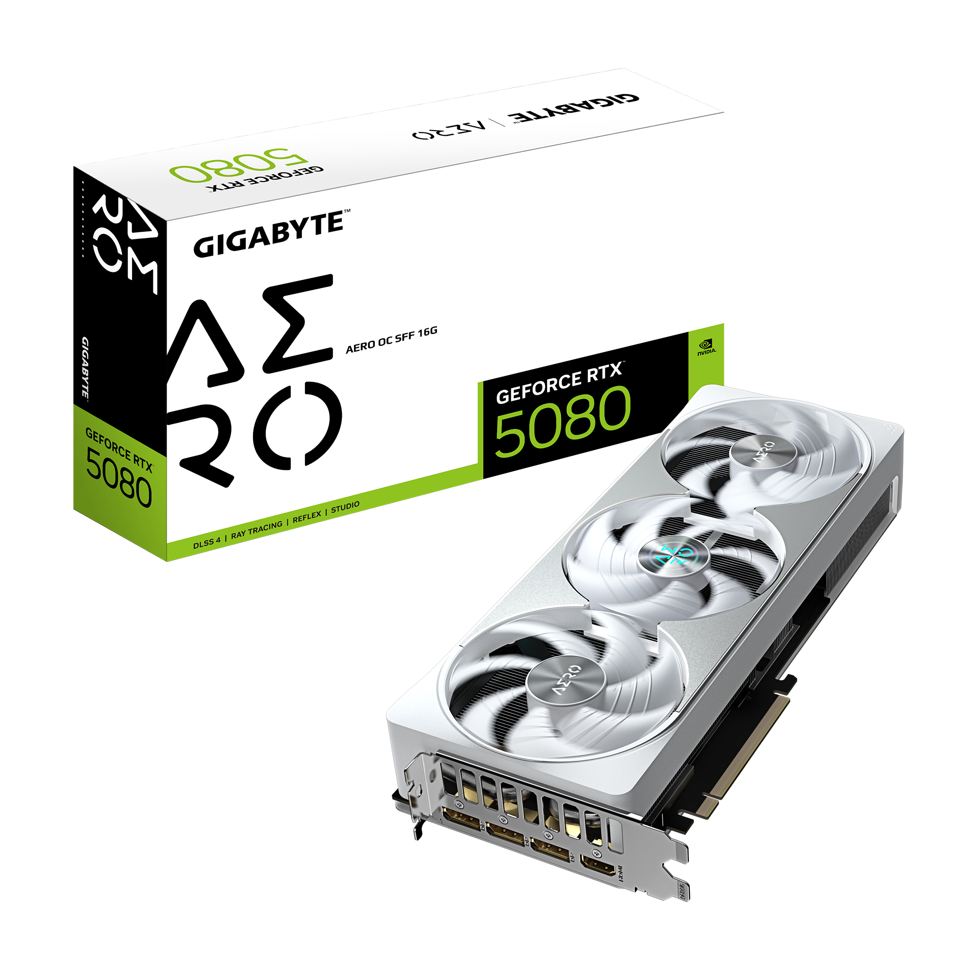 GIGABYTE RTX5080 OC AEROモデル GV-N5080AERO GIGABYTE RTX 5080 AERO SFF 16GB OC GV-N5080AERO OC-16GD