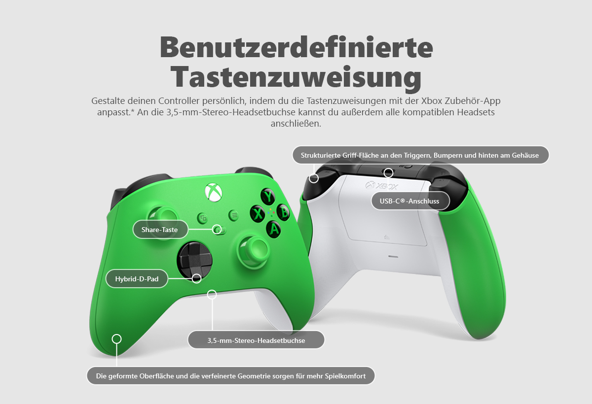 Microsoft Xbox Wireless Controller Gamepad - (Velocity Green) Android 