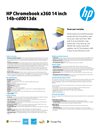 HP Chromebook x360 14 inch 14b-cd0013dx datasheet