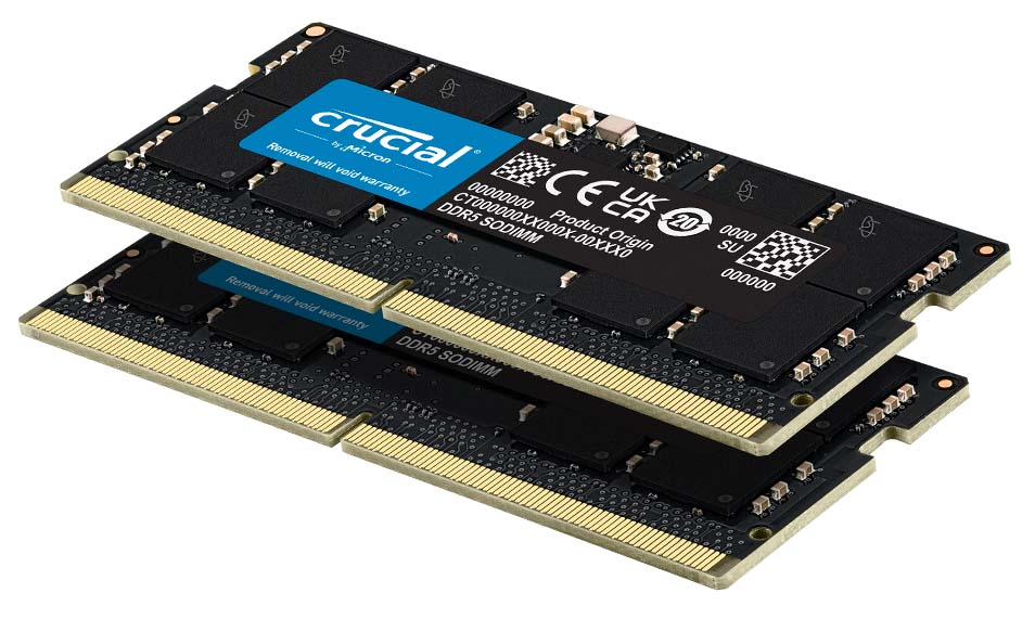 Crucial 64GB Kit (32GBx2) DDR4 3200 MT/s CL22 SODIMM 260-Pin Memory -  CT2K32G4SFD832A 