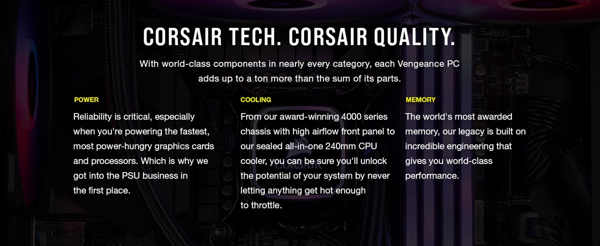 CORSAIR TECH. CORSAIR QUALITY.