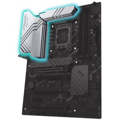 The PRIME Z790-P WIFI D4 motherboard offers VRM Heatsinks and Thermal Pads.