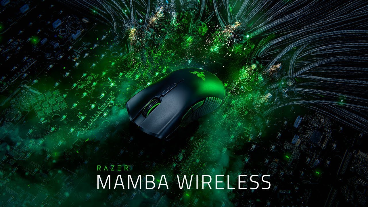 Razer Mamba Chroma - Souris - pour droitiers - laser - 9 boutons - sans fil,  filaire - USB - noir