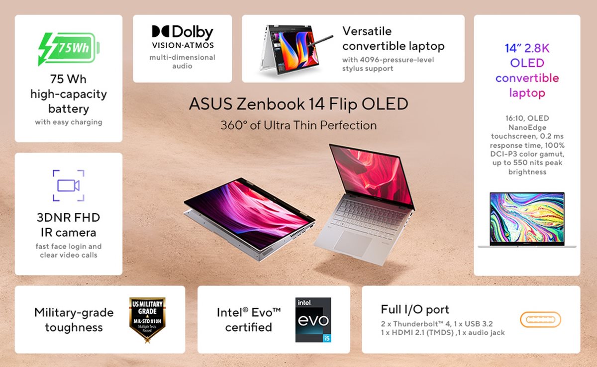 ASUS Zenbook 14 Flip OLED Laptop