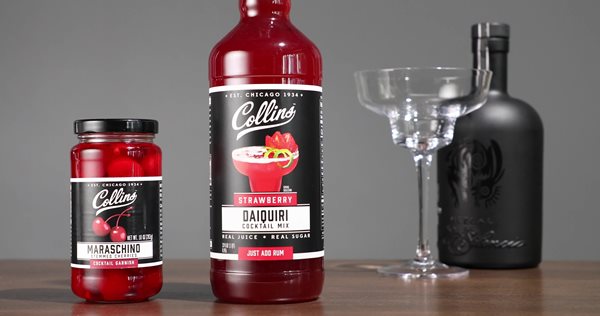 thumbnail video image 2 of Collins Strawberry Daiquiri Mix | Made With Real Strawberry and Lime Juice with Natural Flavors | Tropical Cocktail Mixer, 32 fl oz, 2 of 10